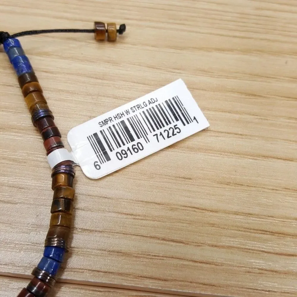 JONAS STUDIO Mens Bracelet Brown Jasper Tigers Eye Adjustable Tie Closure